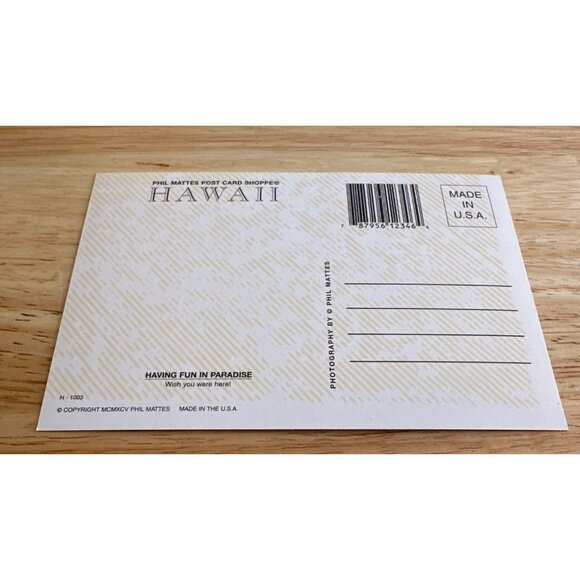 "Meet Me In Hawaii" Vintage Postcard - Honolulu Beach Scene - Picture 4 of 4